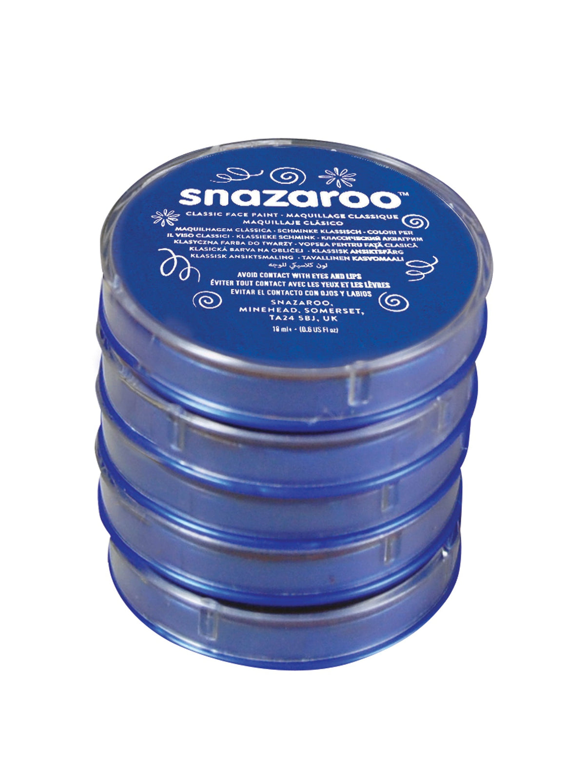 Snazaroo Royal Blue 18ml Tubs Make Up 5 Pack 3