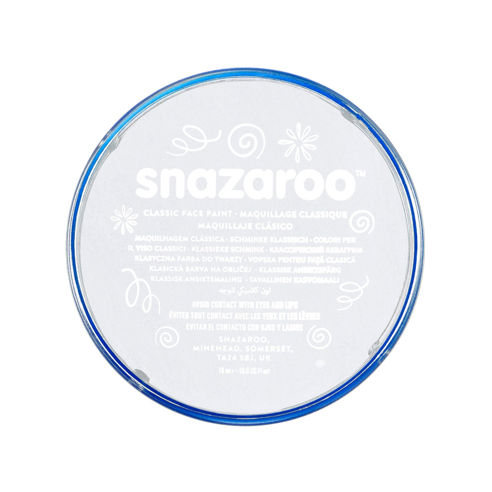 Snazaroo White 18ml Tubs Make Up 5 Pack 1