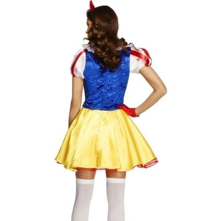 Snow White Fairytale Costume Adult Fever Blue Yellow Dress Underskirt Headband Choker_2