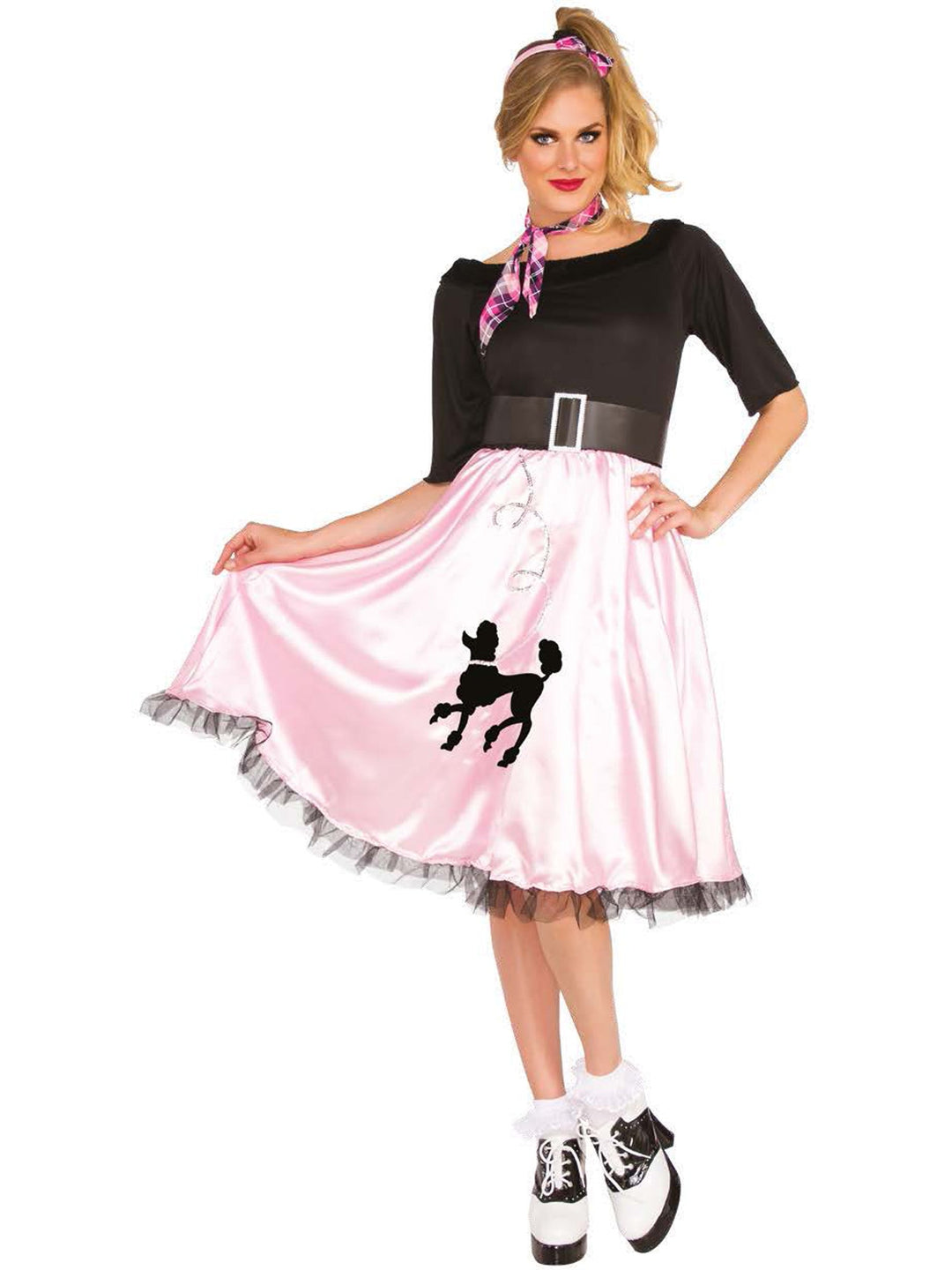 1950s grease dress Frenchy Grease Costume Pink Beauty School 1950s 1970s Fancy Dress w Belt License