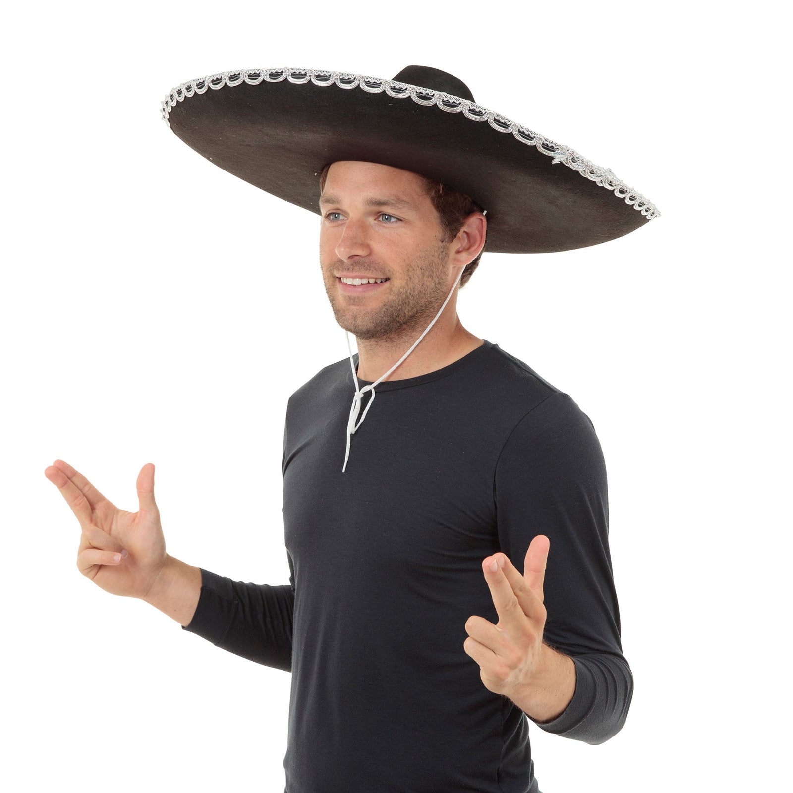 Sombrero Large Black Hats Unisex 1