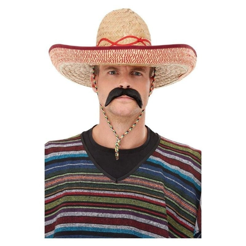 Sombrero Straw Hat Adult Brown 18inch Diameter 2