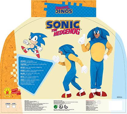 Sonic The Hedgehog Adult Costume with Gloves 5