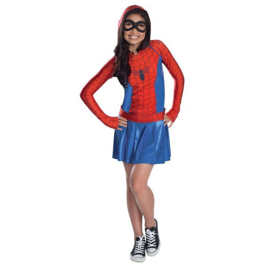 Spider-Girl Hoodie Dress Childrens Costume 1