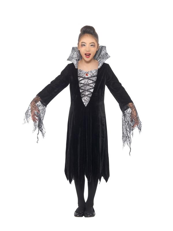 Spider Vampire Costume Child Black Silver 1