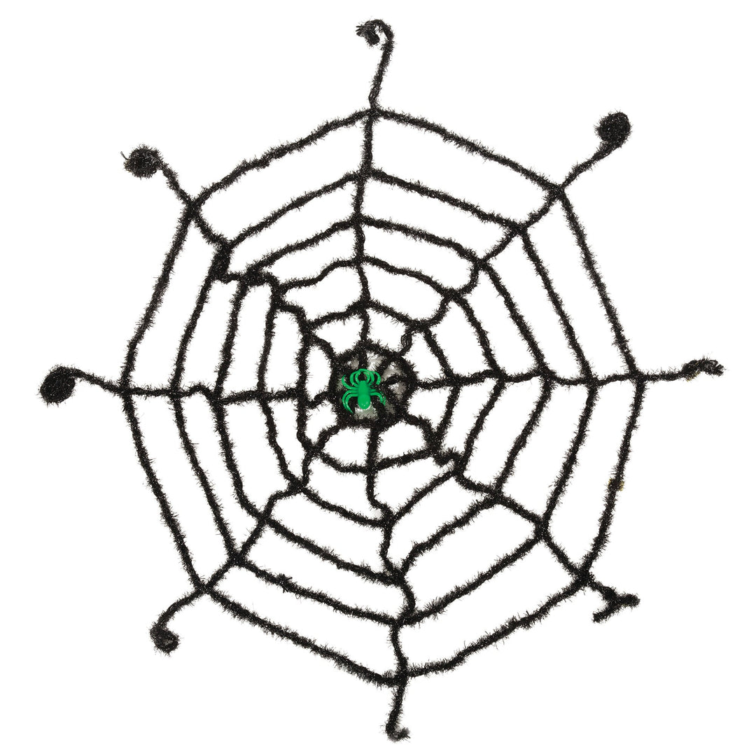 Spider Web Black With Glow Halloween Items Unisex_1