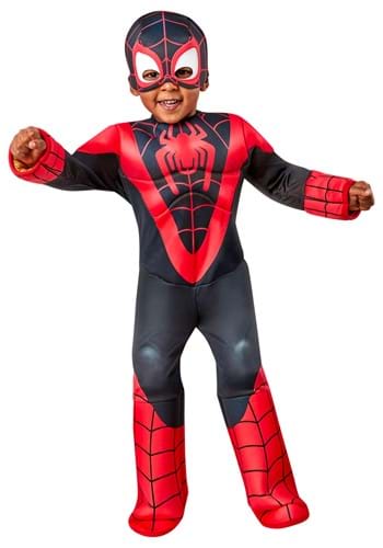 Miles Morales Spiderman Deluxe Toddler Costume 7 MAD Fancy Dress