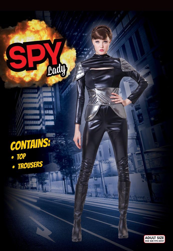 Spy Lady Costume Ladies Black Widow Spy Lady Costume Ladies Black Widow