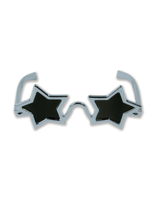 Star Glasses Silver Joke Elvis Elton John Costume Accessory 2
