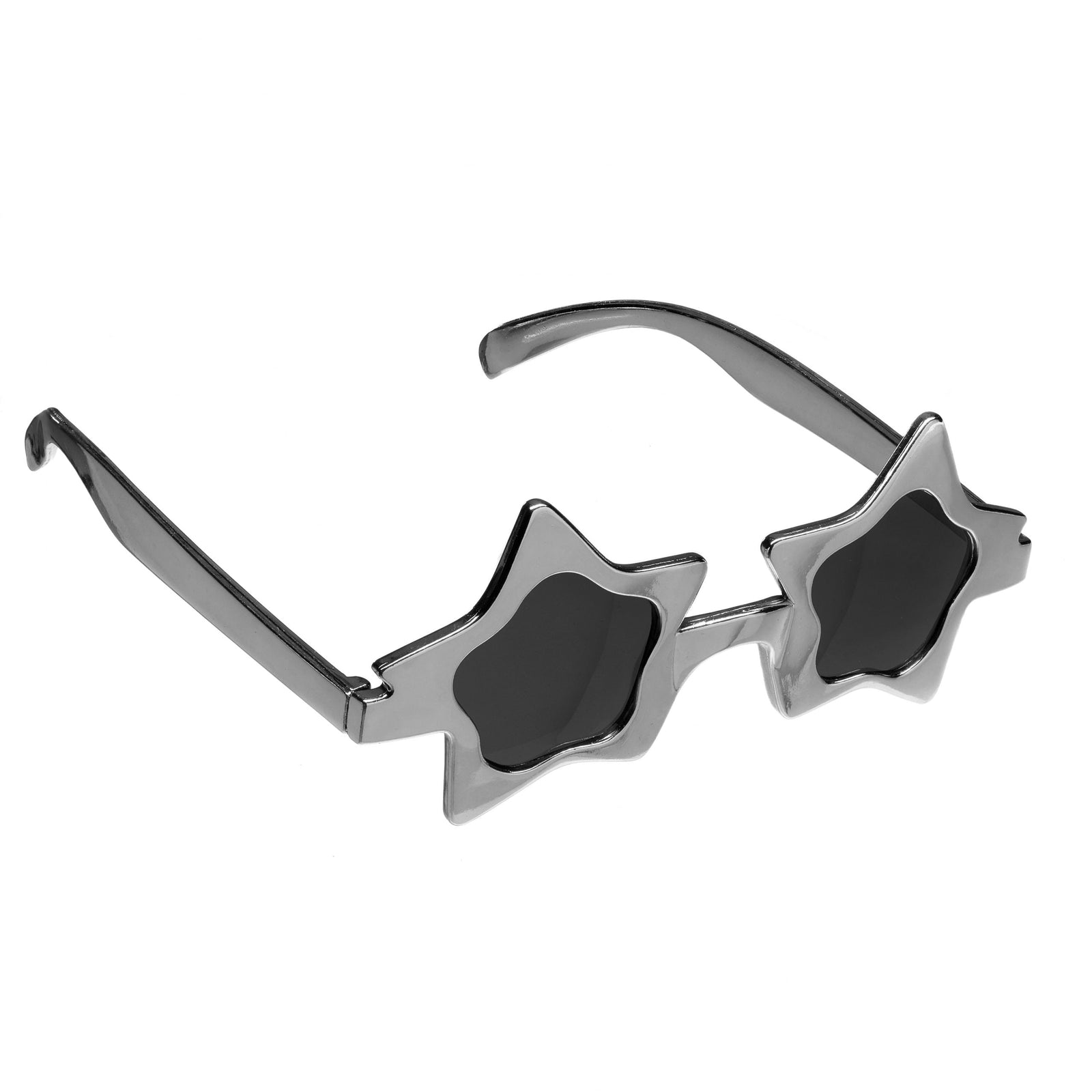 Star Glasses Silver Joke Elvis Elton John Costume Accessory 1