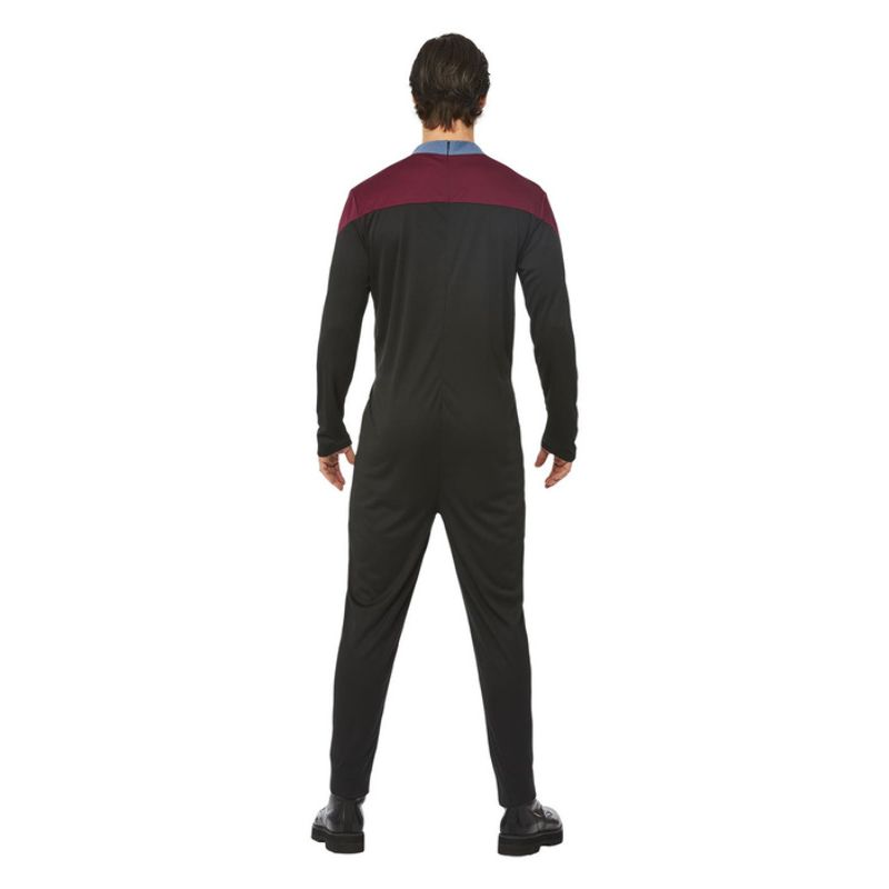 Star Trek Voyager Command Uniform Adult Black Jumpsuit Delta Badge and Rank Insignias 2
