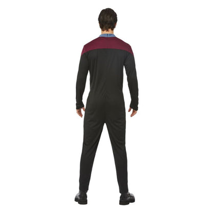Star Trek Voyager Command Uniform Adult Black Jumpsuit Delta Badge and Rank Insignias 2