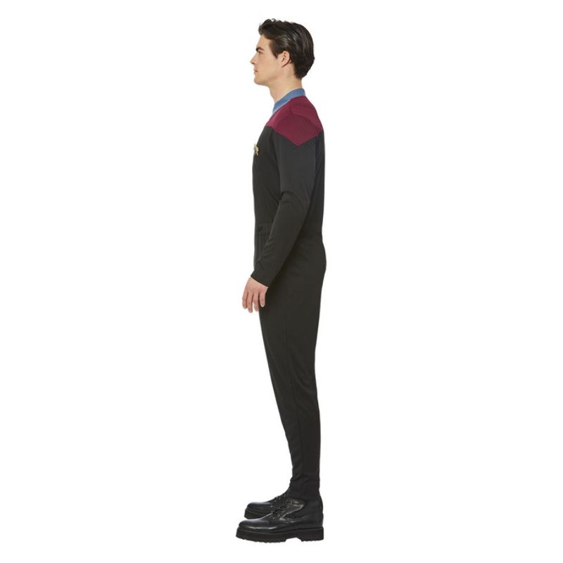 Star Trek Voyager Command Uniform Adult Black Jumpsuit Delta Badge and Rank Insignias 3