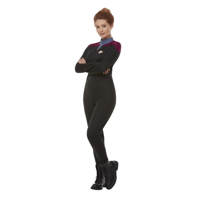 Star Trek Voyager Costume Command Uniform Captain Janeway Womens Jumpsuit Black_1