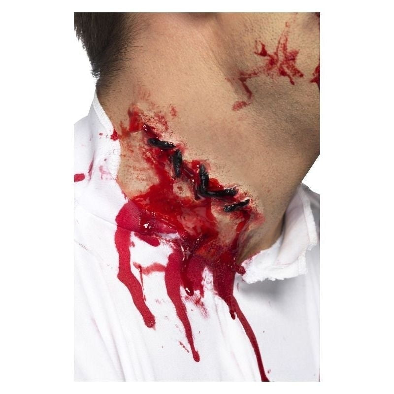 Red Latex Stitches Scar Adult Zombie Costume Makeup Effect 1