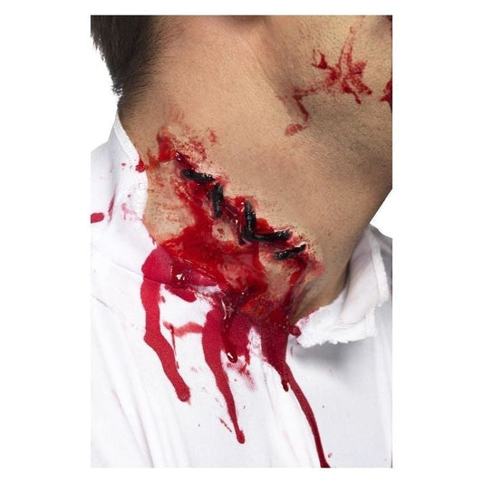 Red Latex Stitches Scar Adult Zombie Costume Makeup Effect 1
