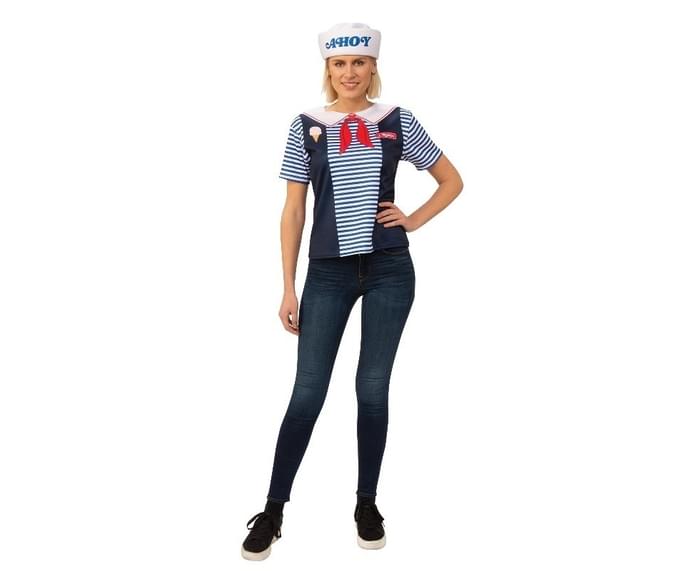 Stranger Things Robin Scoops Ahoy Adult Costume Set_1