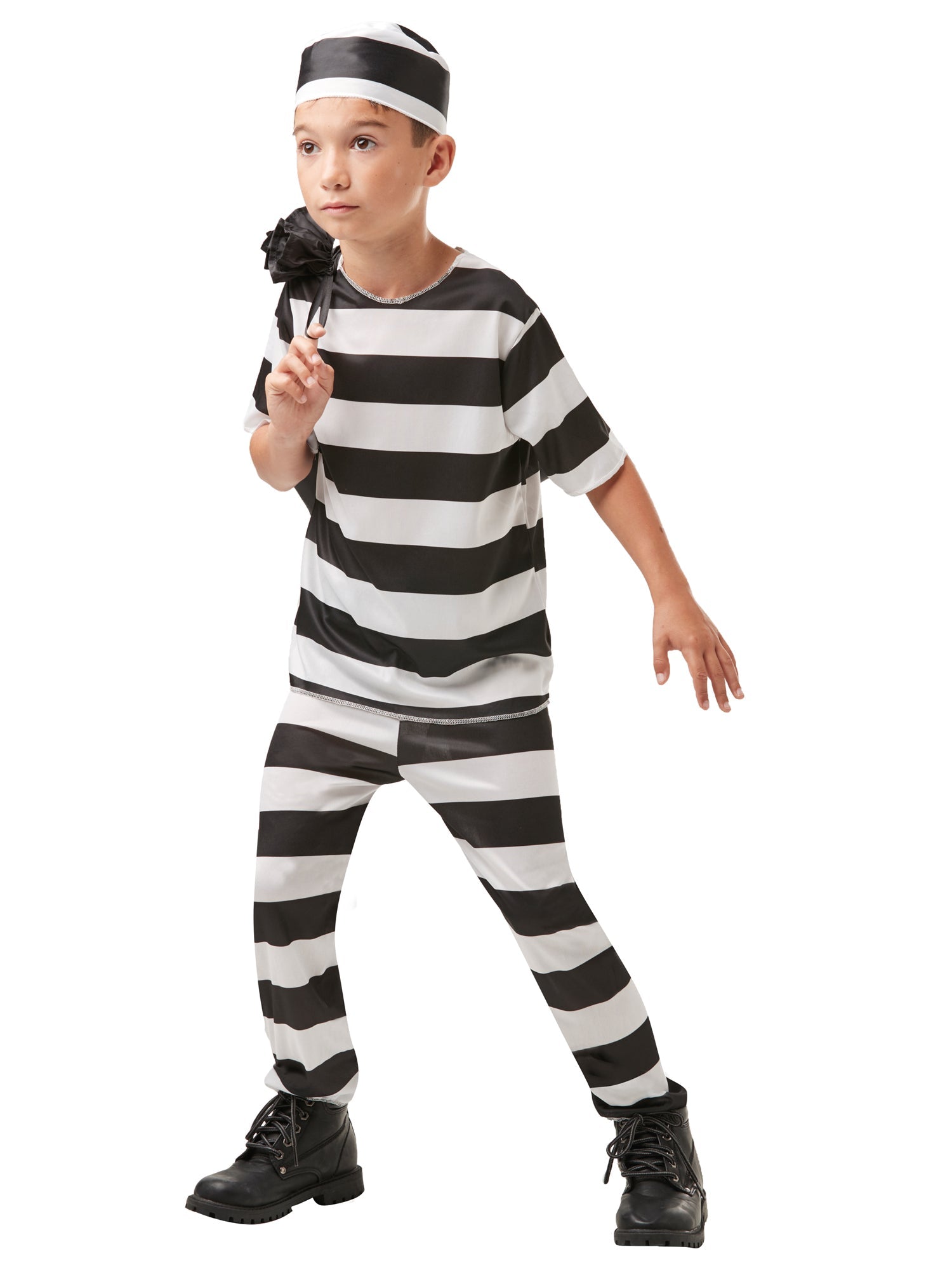 Striped Prisoner Boys Costume 1