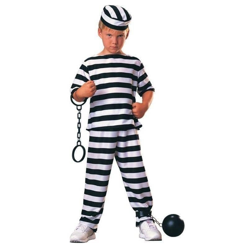 Striped Prisoner Boys Costume 2