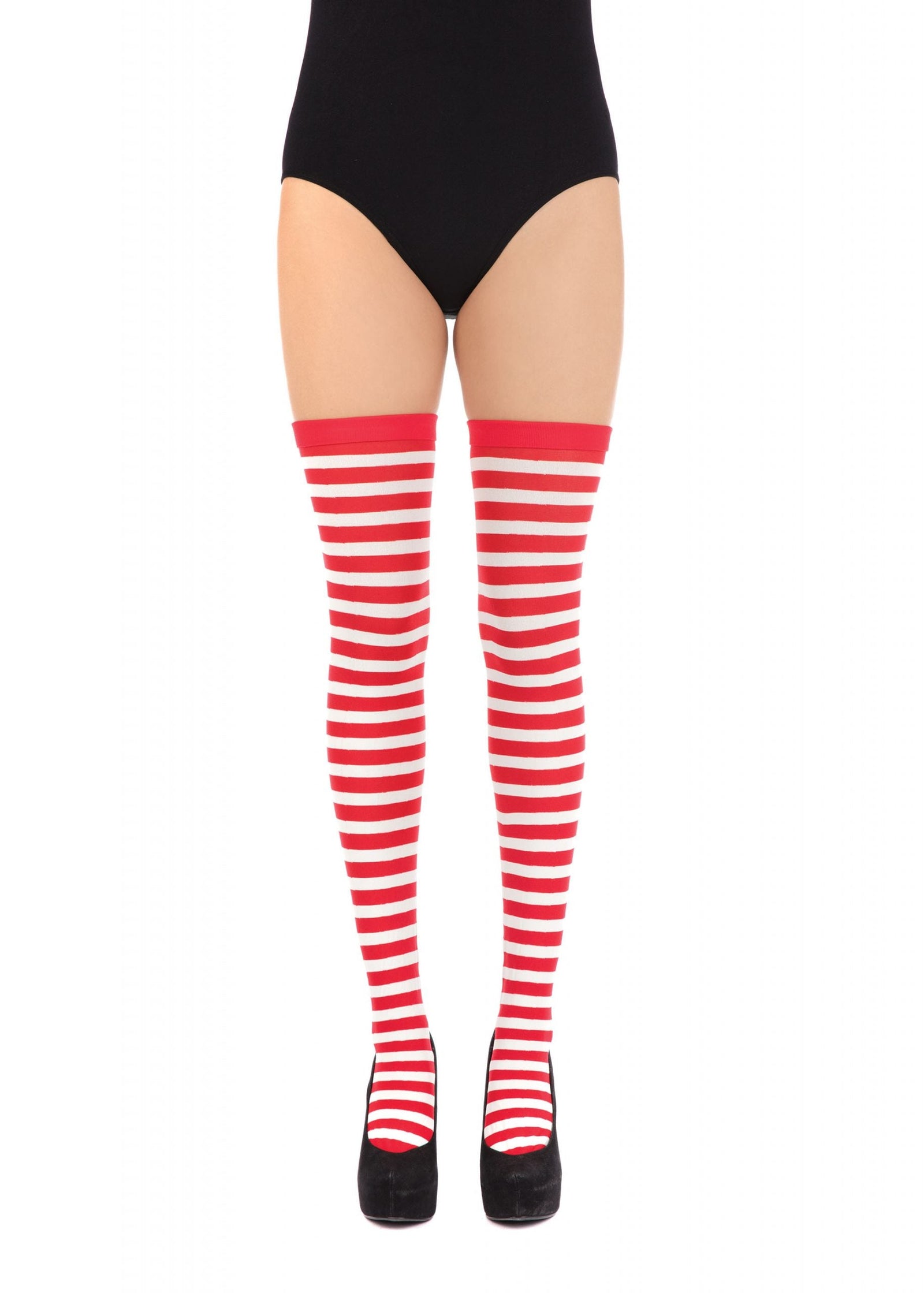 Striped Red White Stockings Adult Costume Accessory 1