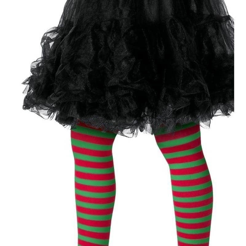 Striped Tights Red and Green Kids Age 6 to 12 Costume Accessory 2
