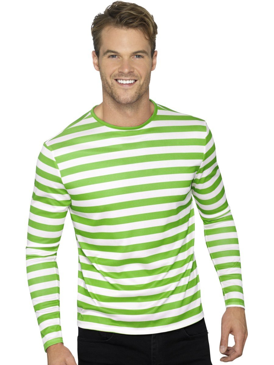 Stripy Long Sleeve T-Shirt Green 3