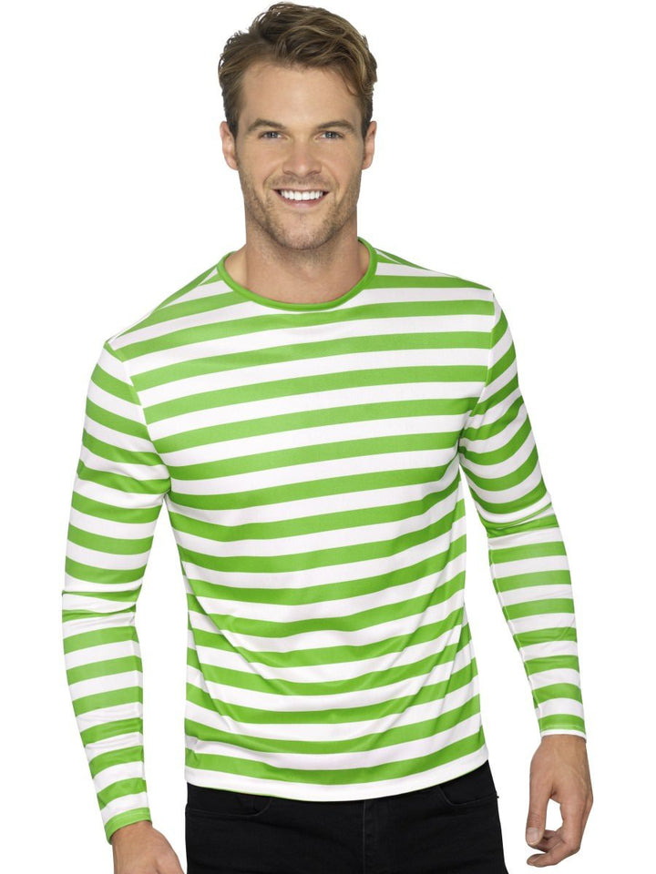 Stripy Long Sleeve T-Shirt Green_3