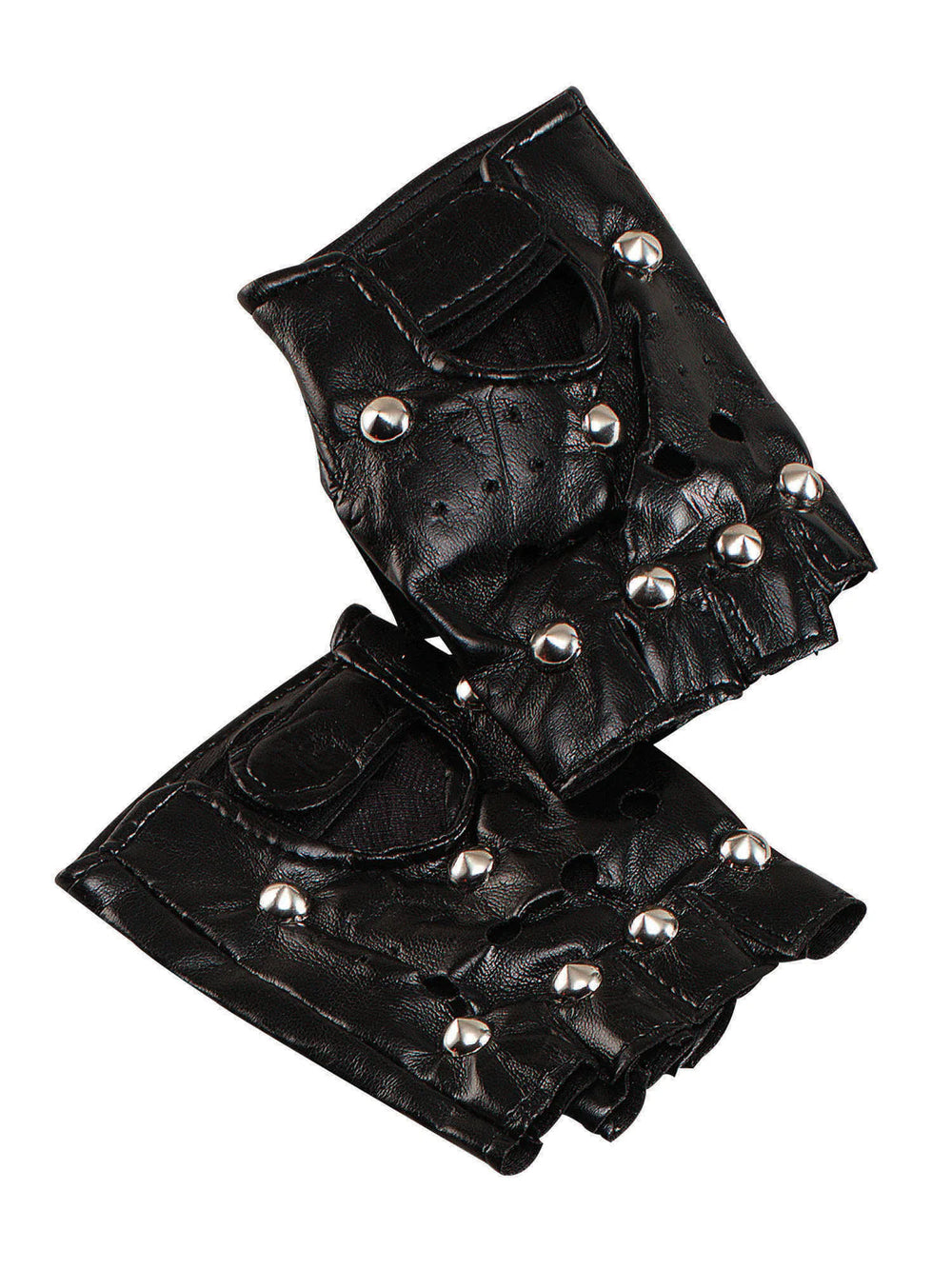 Studded Punk Gloves Costume Accessory_2