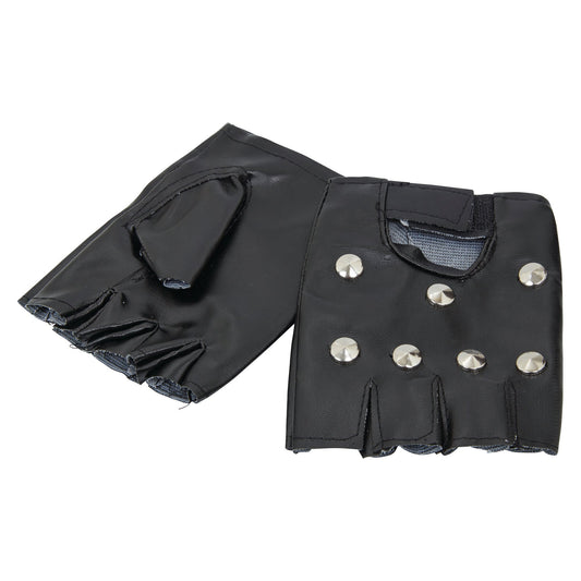 Studded Punk Gloves Costume Accessory 1