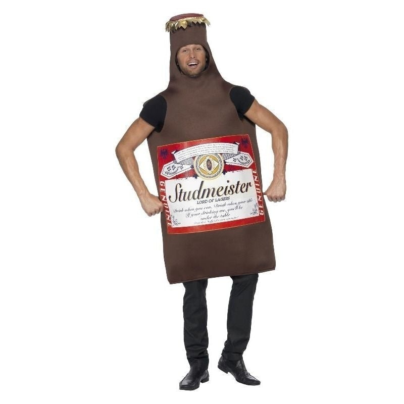 Studmeister Beer Bottle Costume Adult Brown Tabard_2