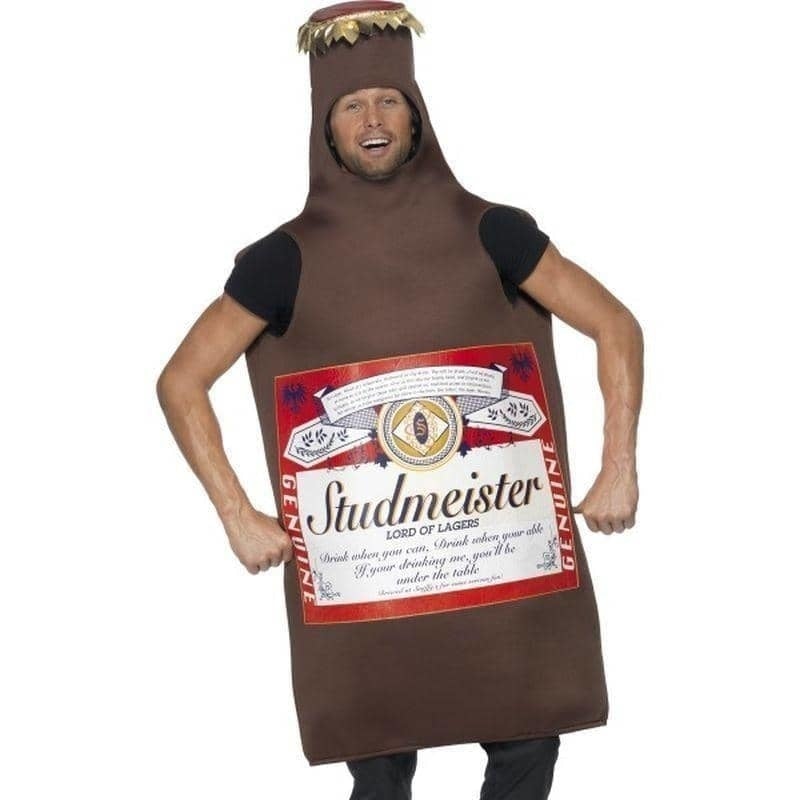 Studmeister Beer Bottle Costume Adult Brown Tabard_1