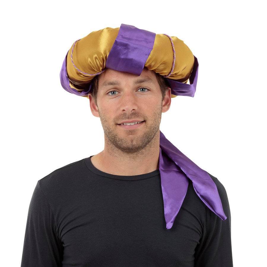 Sultan Hat Purple Gold Arabian Head Dress_1