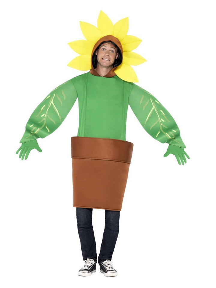 Size Chart Sunflower Costume With Top Attached Hood Adult Green