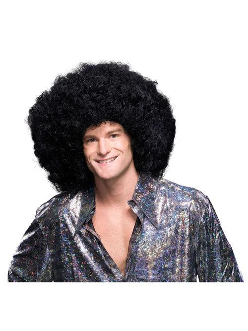 Super Afro Wig Black Curly Hair Disco Style 70s 2