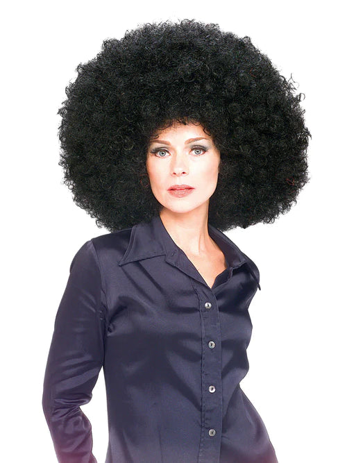 Super Afro Wig Black Curly Hair Disco Style 70s 1