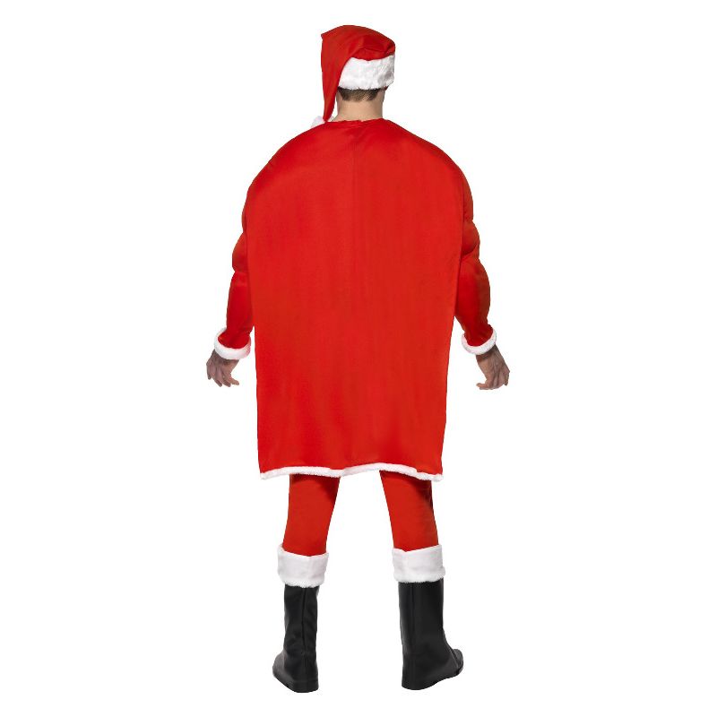 Super Fit Santa Costume and Beard Red Adult 2