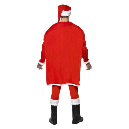 Super Fit Santa Costume and Beard Red Adult 2