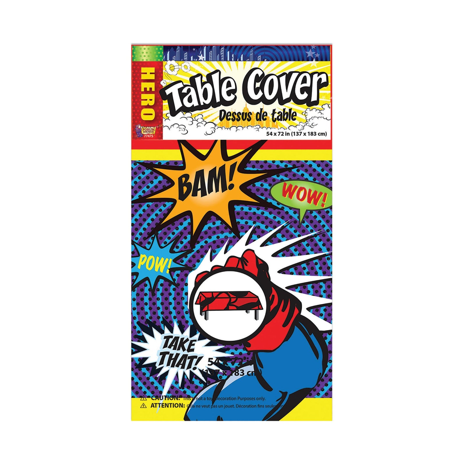 Super Hero Party Ware Table Cover 1