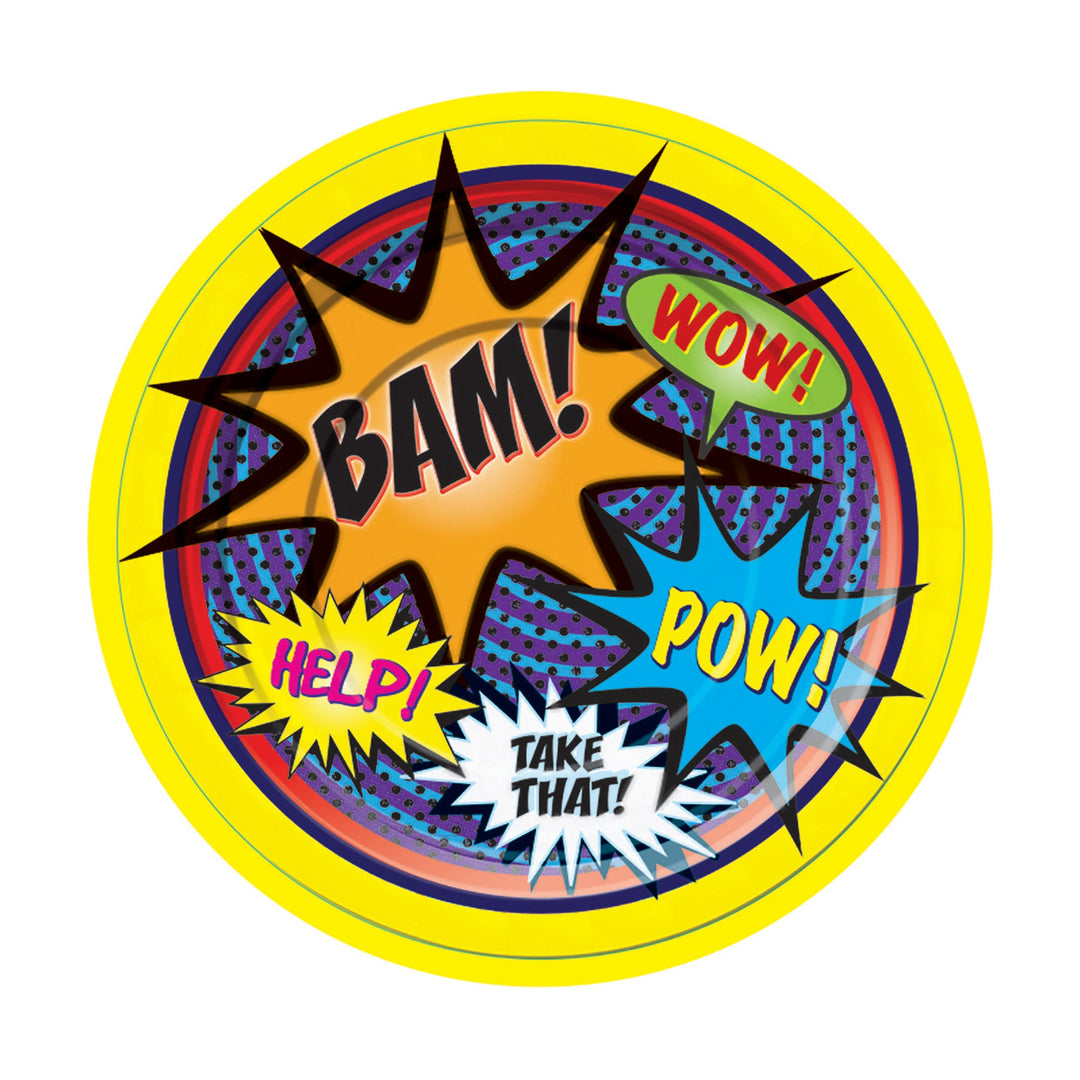 Super Hero Small Paper Plate 17cm Pack of 8_1