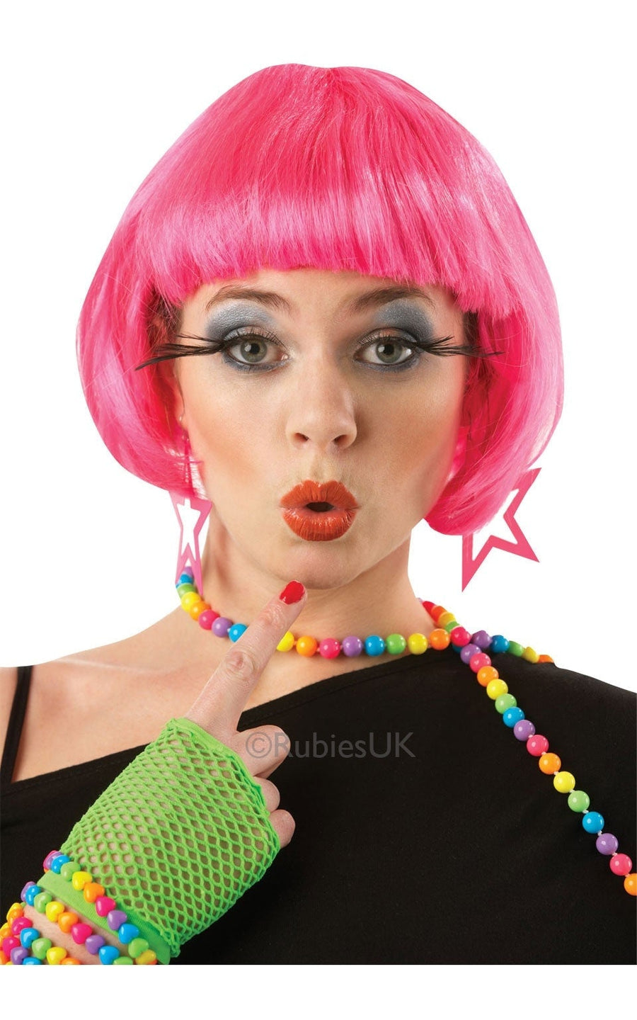 Super Model Wig Hot Pink_1