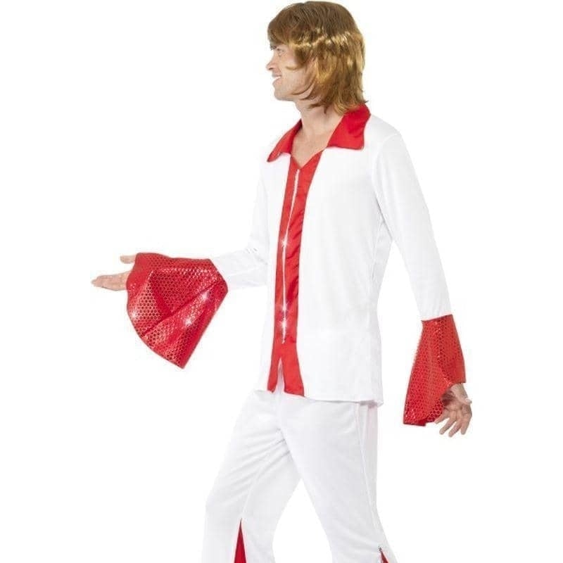 Super Trooper Male Adult White Red Disco Costume_2
