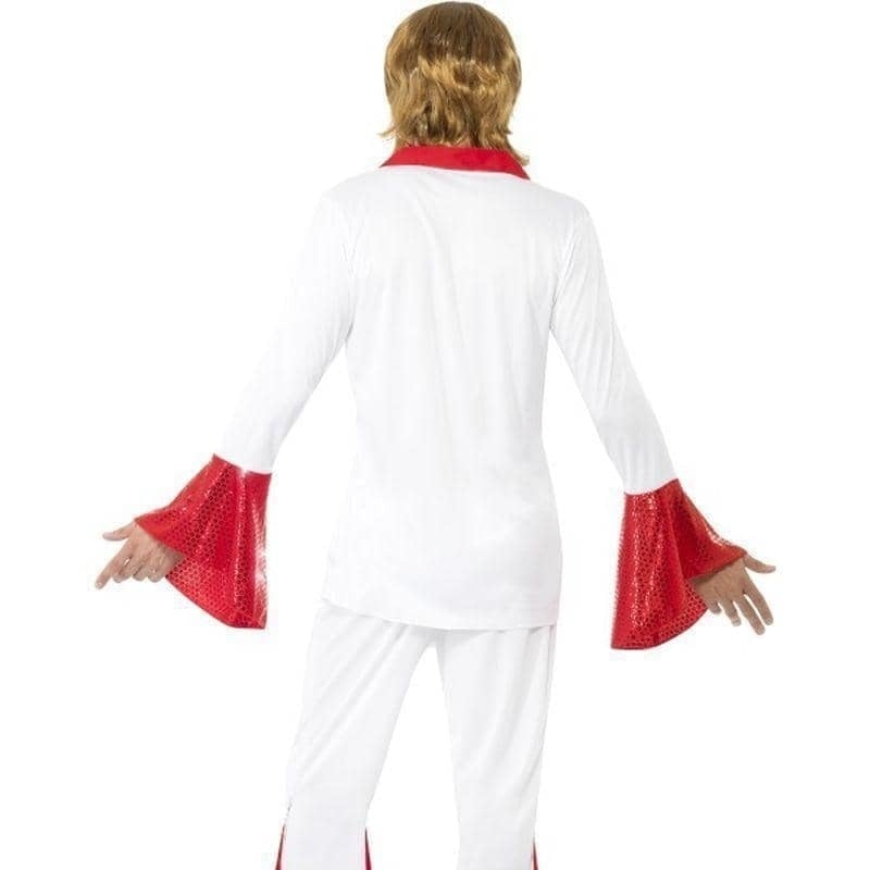 Super Trooper Male Adult White Red Disco Costume 3