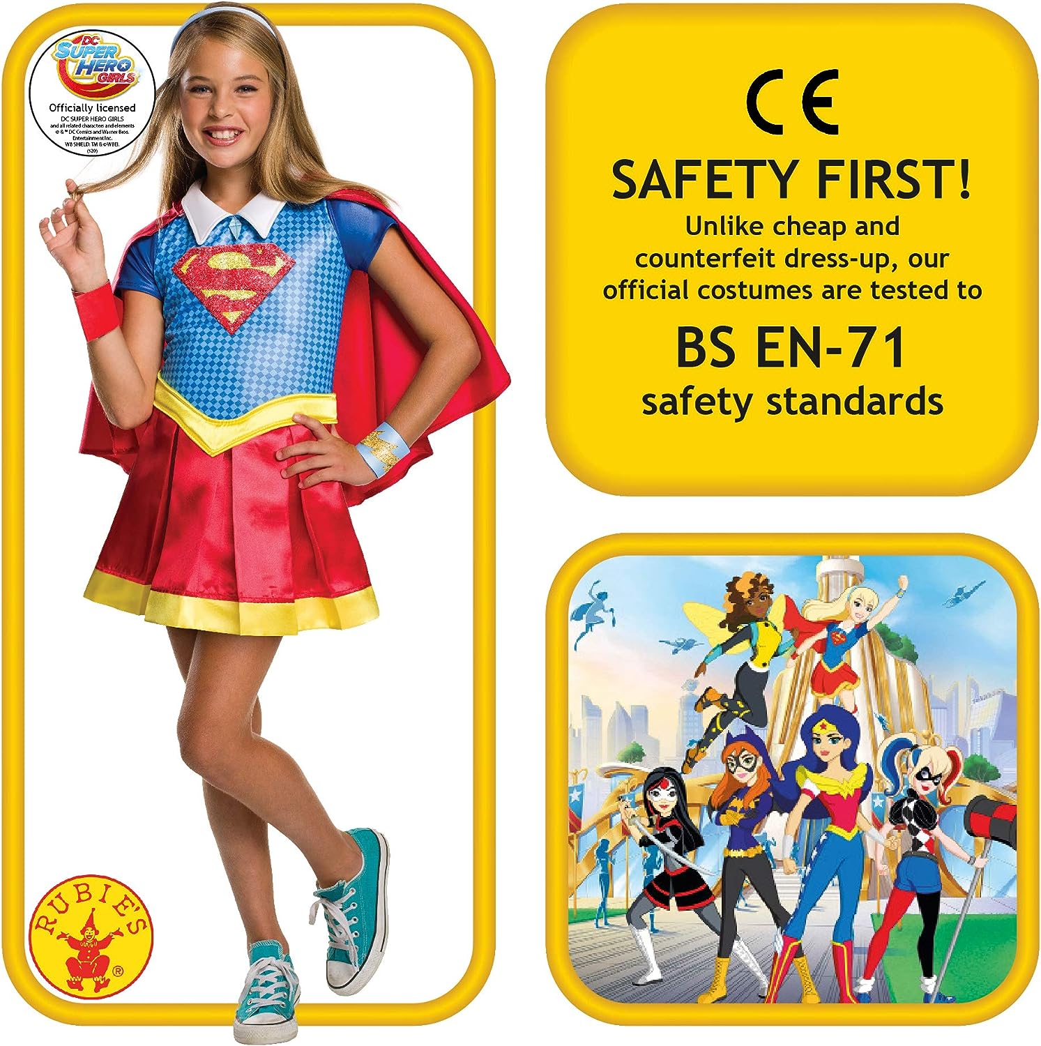 Supergirl Costume Kids DC Superhero Girls Deluxe 3