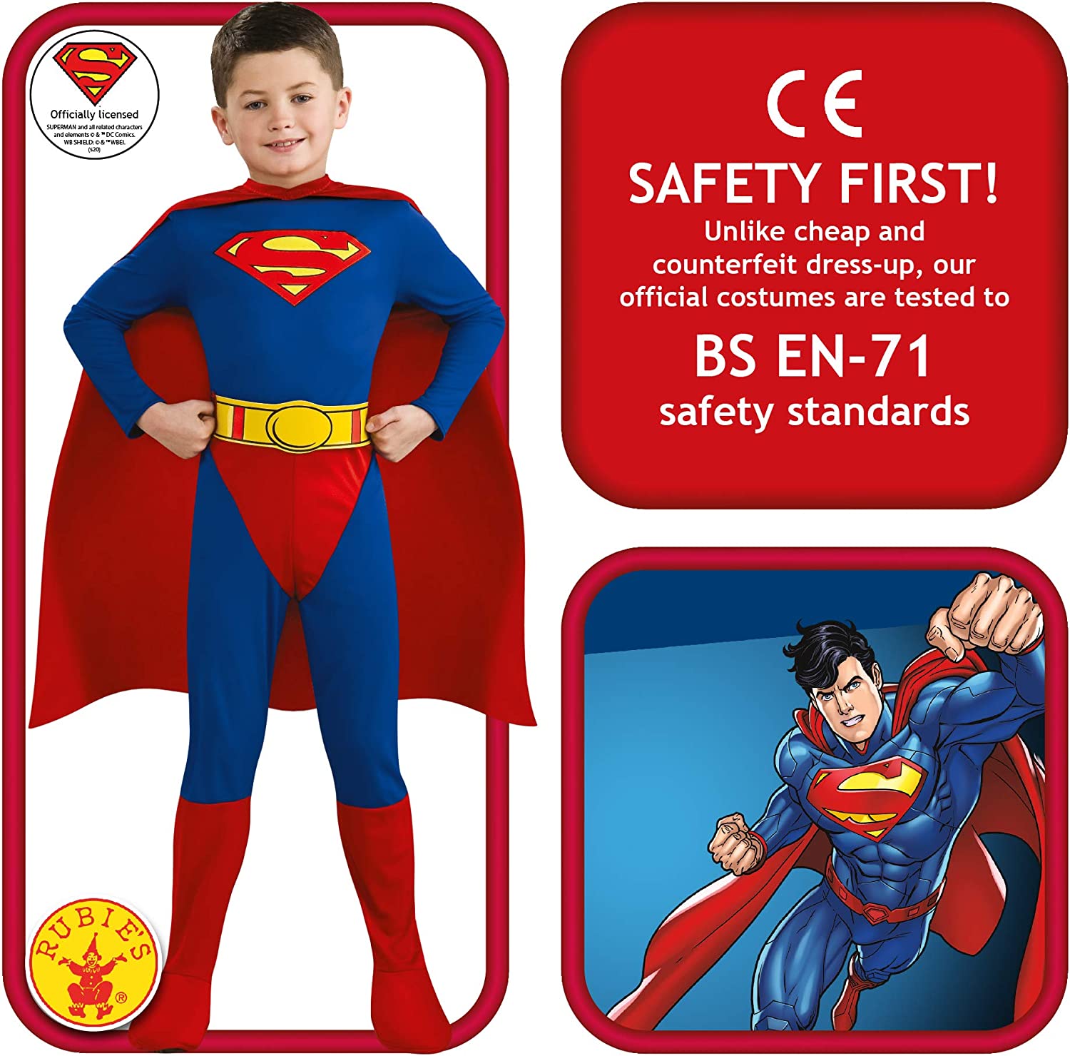 Superman Boys Jumpsuit DC Comics Costume 2