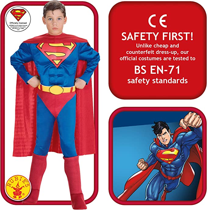 Superman Costume Deluxe Muscle Chest Kids_2