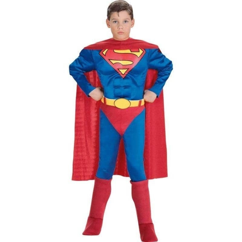 Superman Costume Deluxe Muscle Chest Kids 1