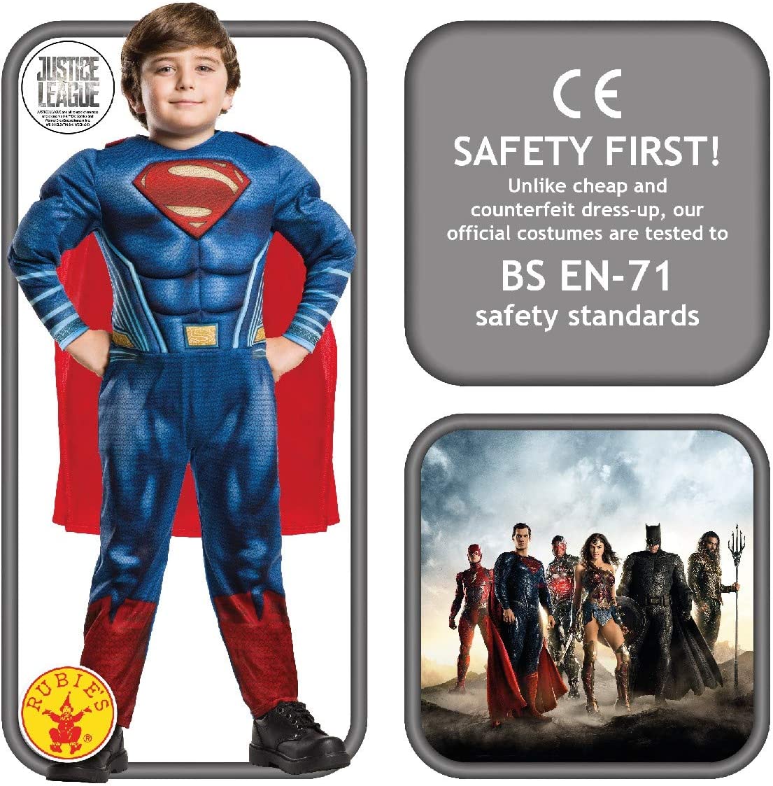 Superman Costume Kids Deluxe Justice League 2