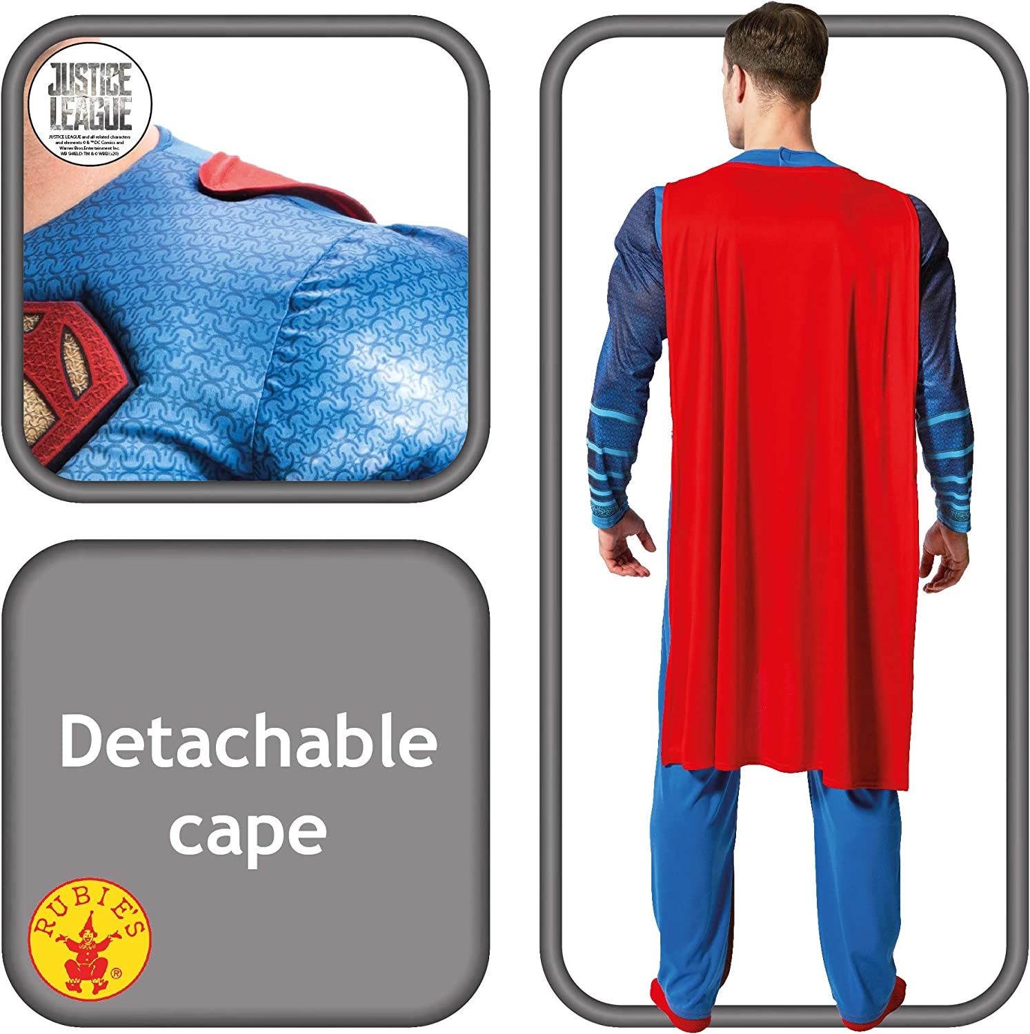 Superman Costume Mens Justice League 2