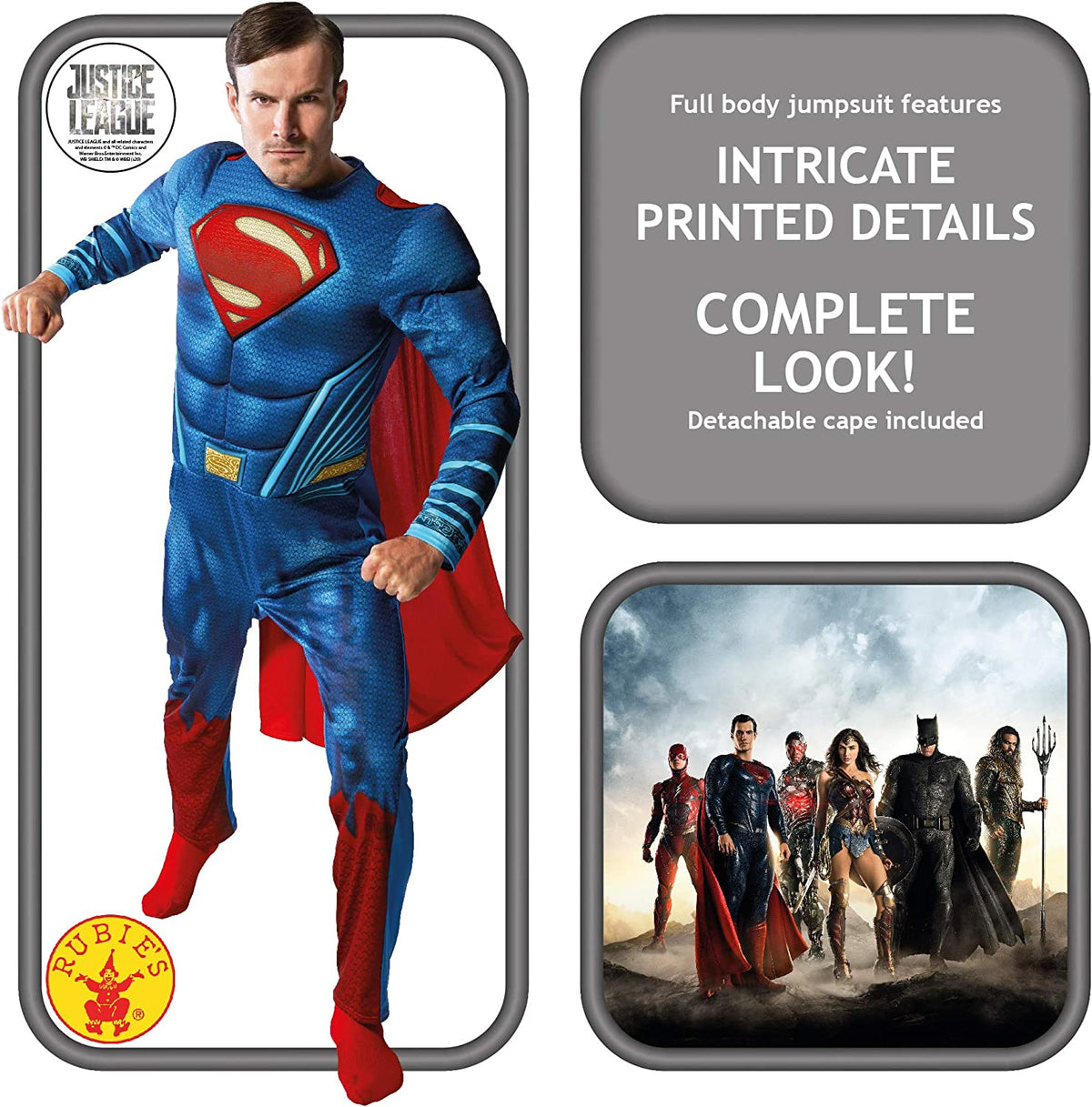 Superman Costume Mens Justice League 3