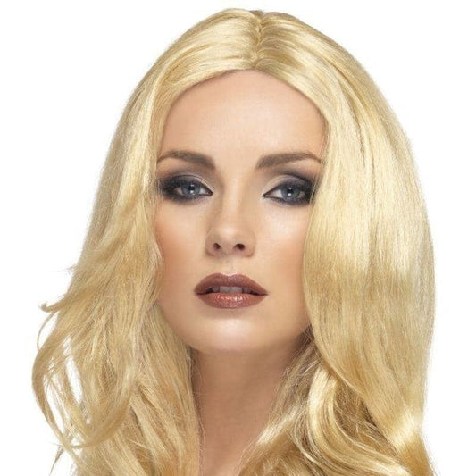 Superstar Wig Long Wavy Centre Parting Strawberry Blonde Hair 2